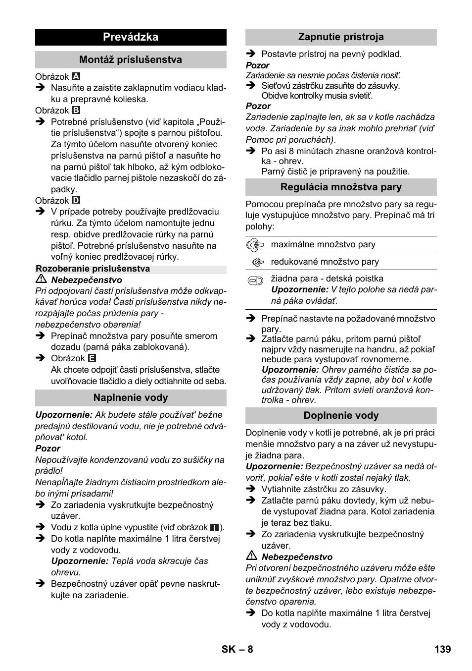 Karcher SC 1-020 User Manual | Page 139 / 202