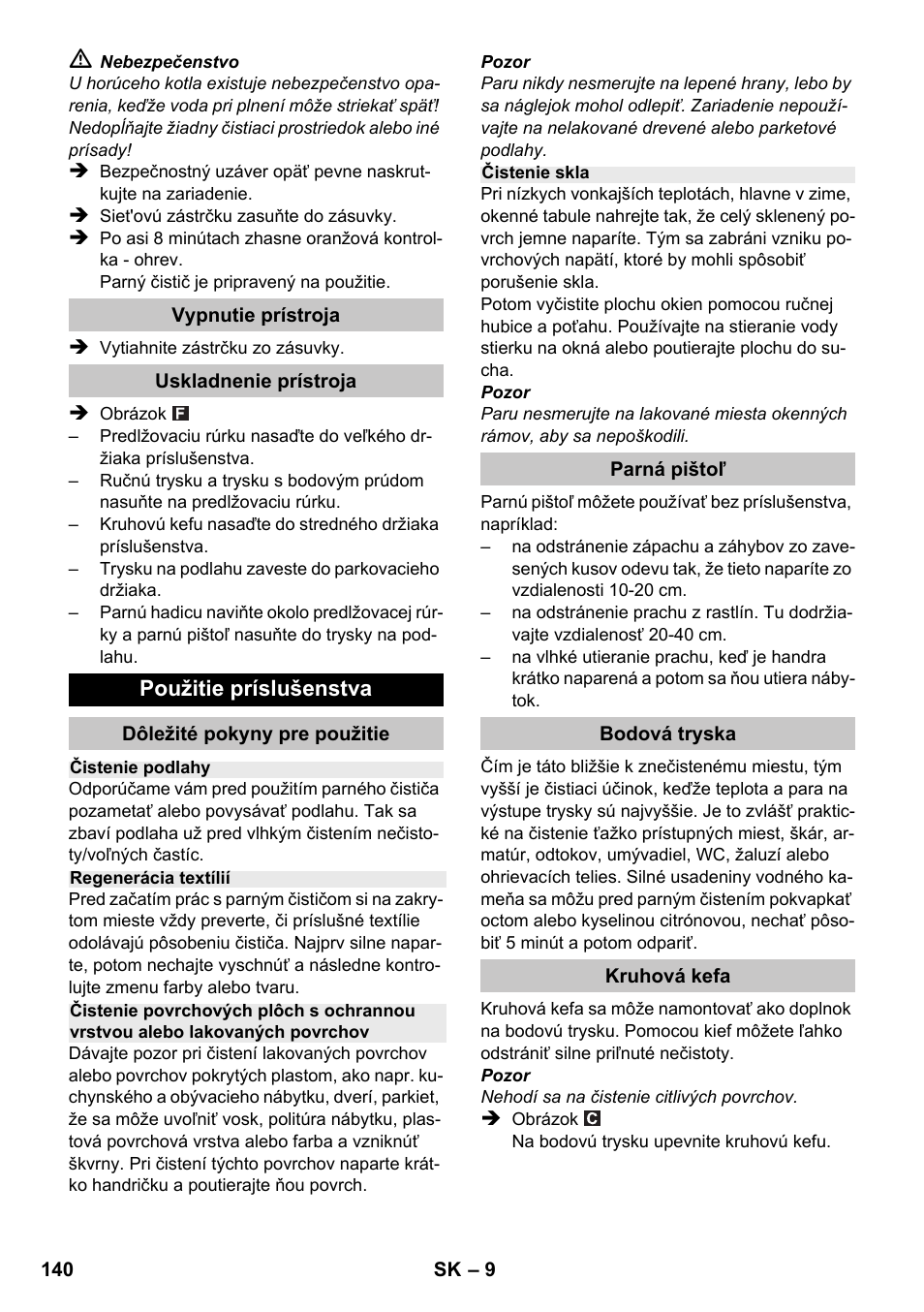 Karcher SC 1-020 User Manual | Page 140 / 202