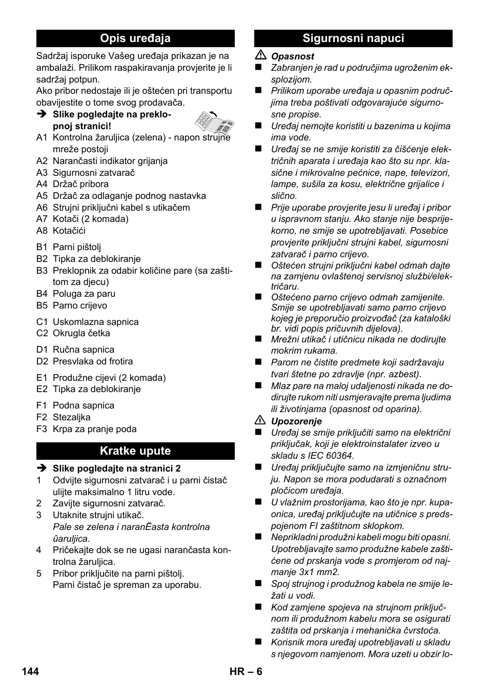 Karcher SC 1-020 User Manual | Page 144 / 202