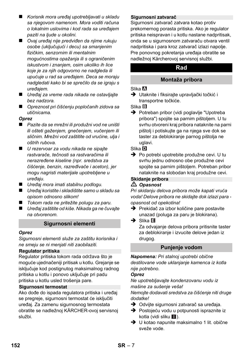 Karcher SC 1-020 User Manual | Page 152 / 202