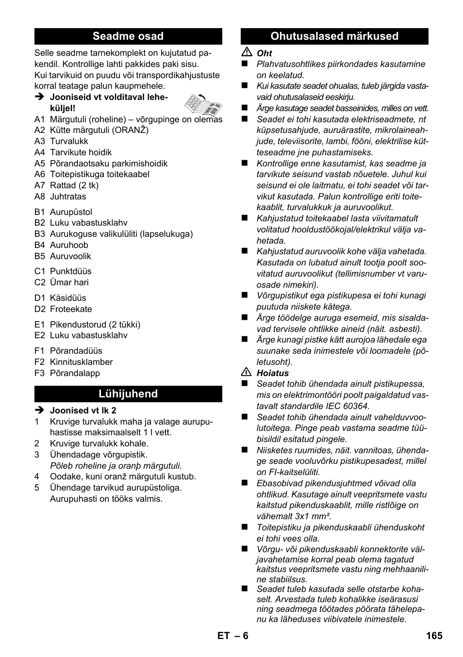 Karcher SC 1-020 User Manual | Page 165 / 202