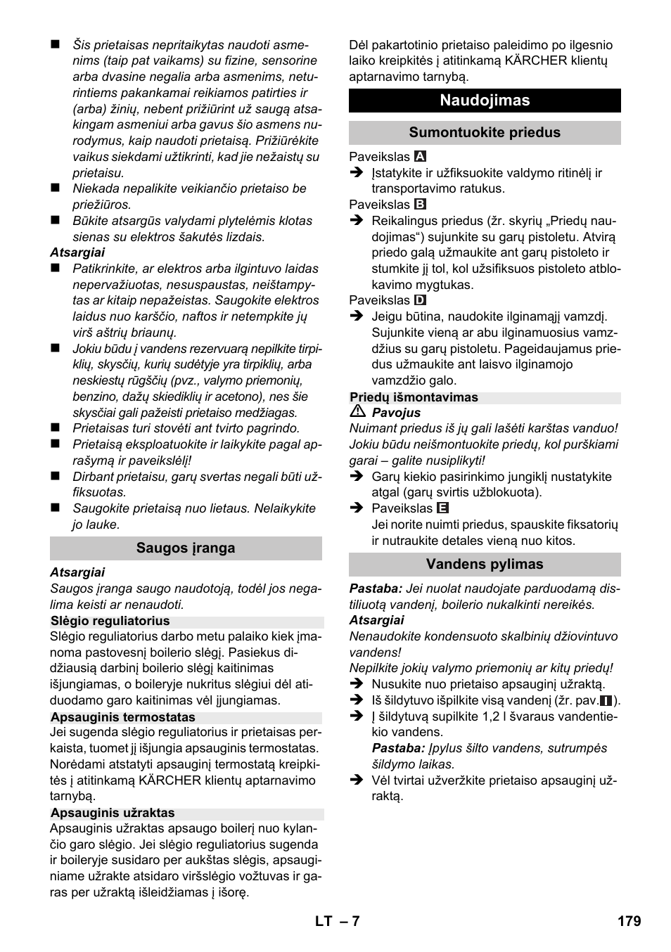 Karcher SC 1-020 User Manual | Page 179 / 202