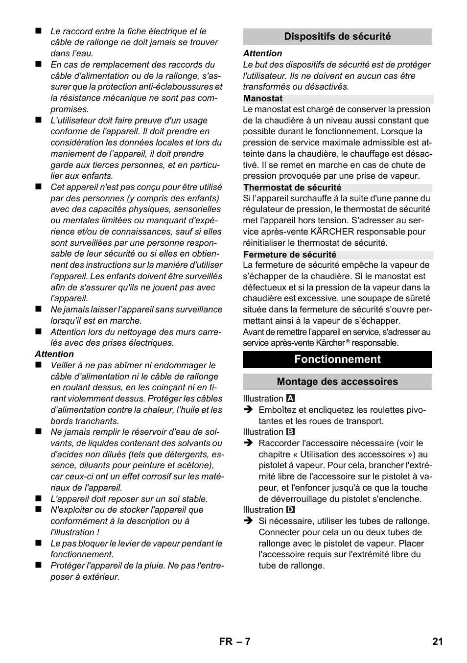 Karcher SC 1-020 User Manual | Page 21 / 202