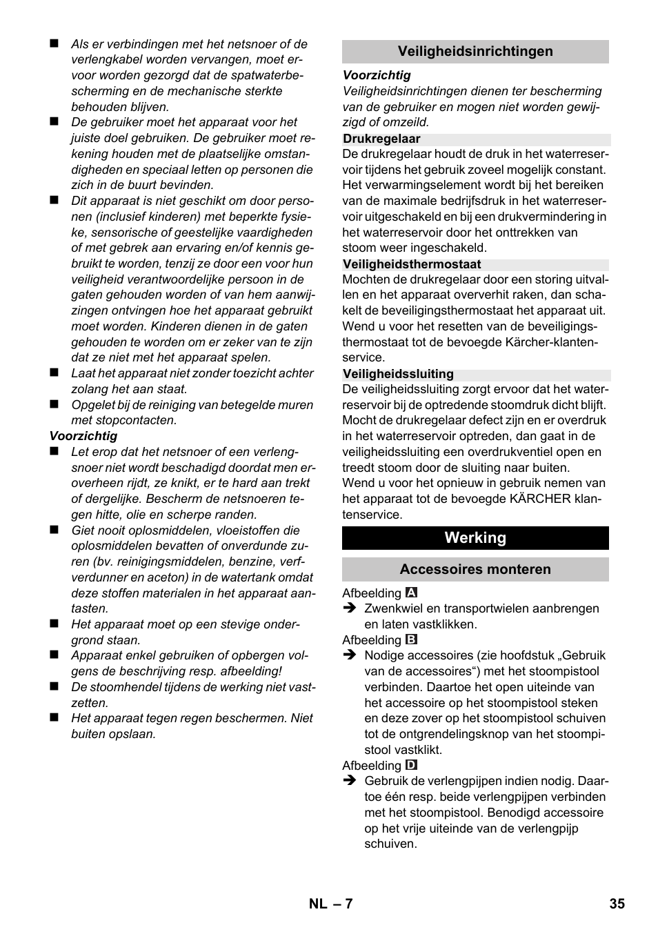 Karcher SC 1-020 User Manual | Page 35 / 202