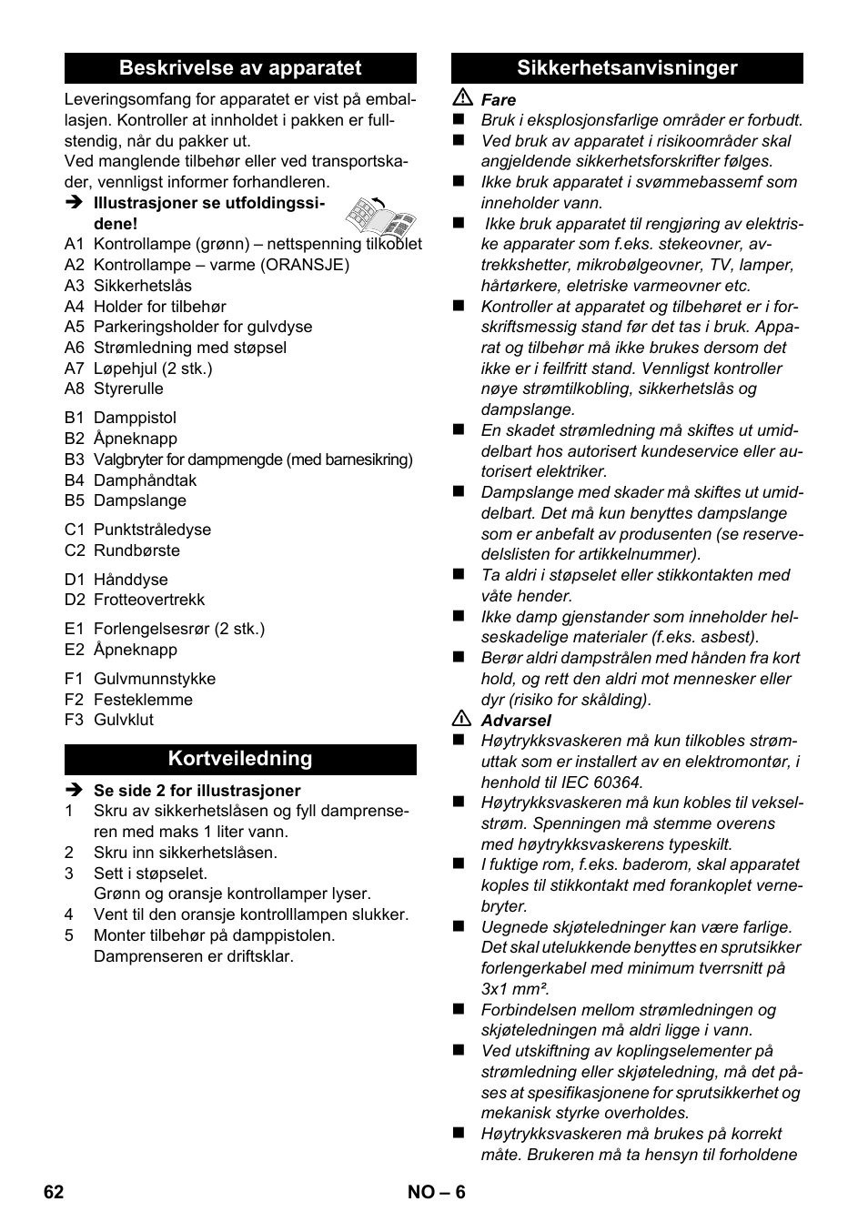 Karcher SC 1-020 User Manual | Page 62 / 202