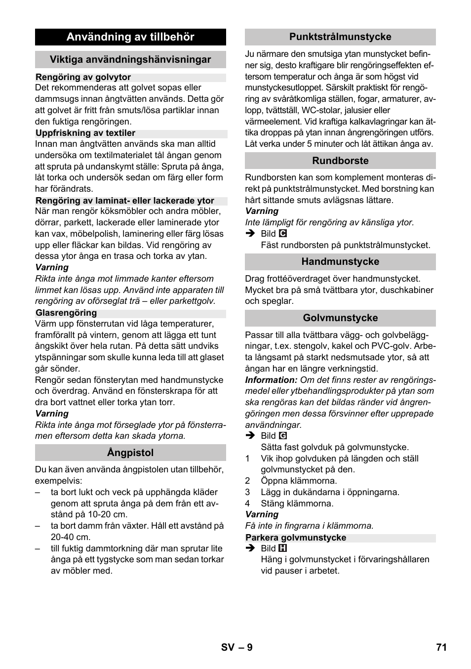 Karcher SC 1-020 User Manual | Page 71 / 202