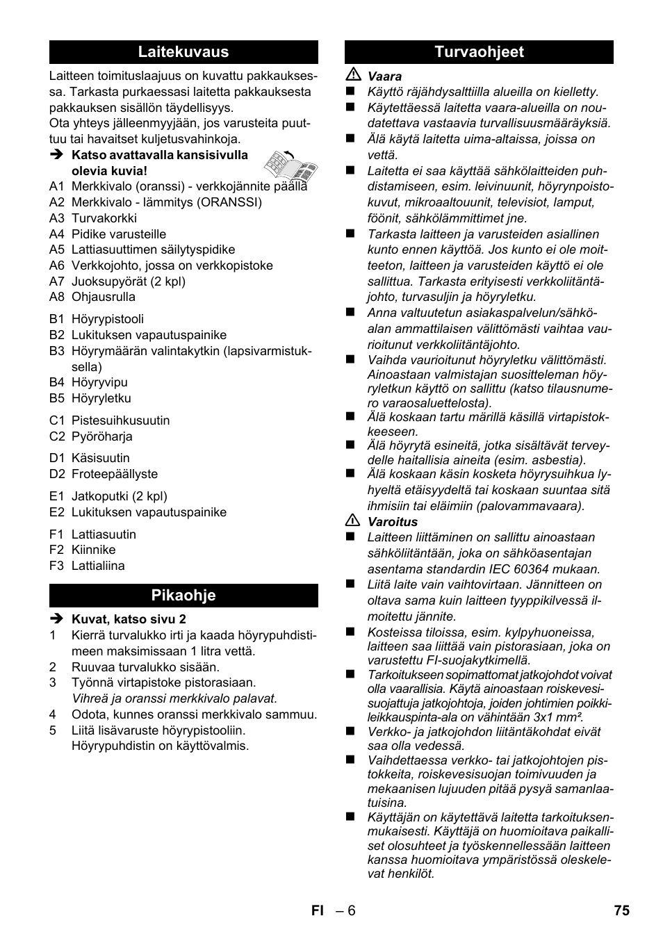 Karcher SC 1-020 User Manual | Page 75 / 202