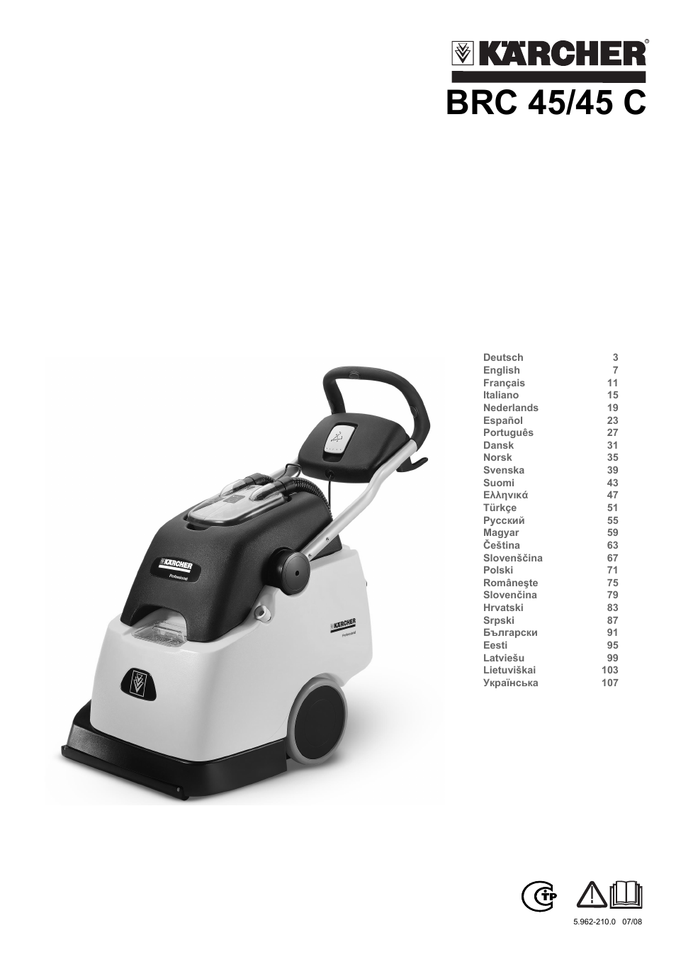 Karcher BRC 45-45 C User Manual | 112 pages