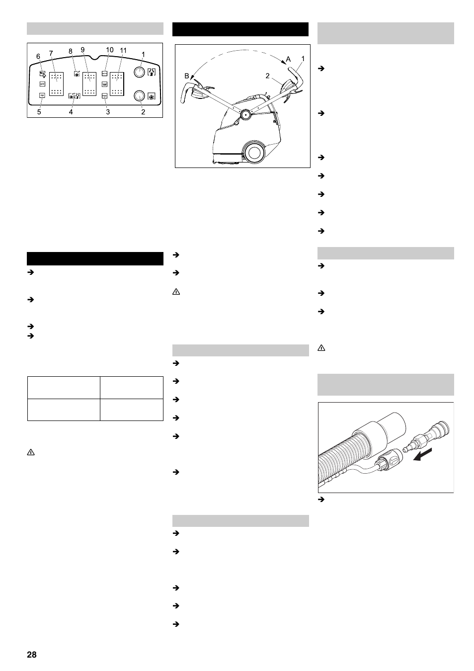 Colocação em funcionamento, Manuseamento | Karcher BRC 45-45 C User Manual | Page 28 / 112