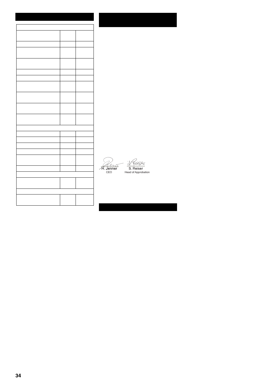 Tekniske data, Overensstemmelseserklæ- ring, Garanti | Karcher BRC 45-45 C User Manual | Page 34 / 112