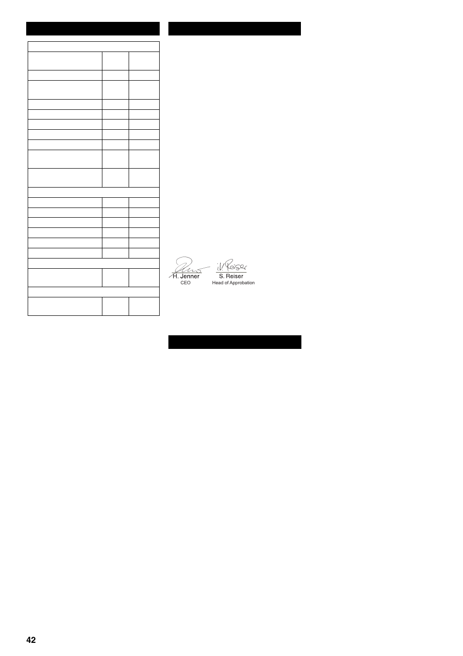 Tekniska data, Ce-försäkran, Garanti | Karcher BRC 45-45 C User Manual | Page 42 / 112