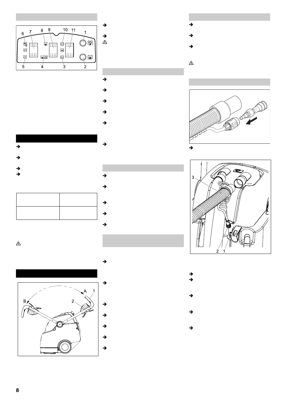 Start up, Operation | Karcher BRC 45-45 C User Manual | Page 8 / 112