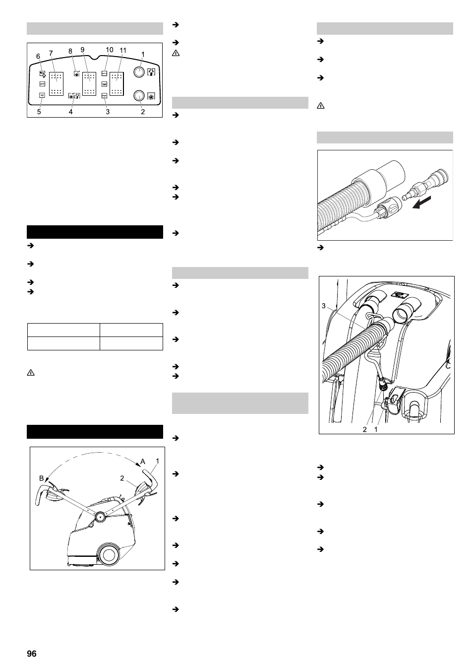 Kasutuselevõtt, Käsitsemine | Karcher BRC 45-45 C User Manual | Page 96 / 112