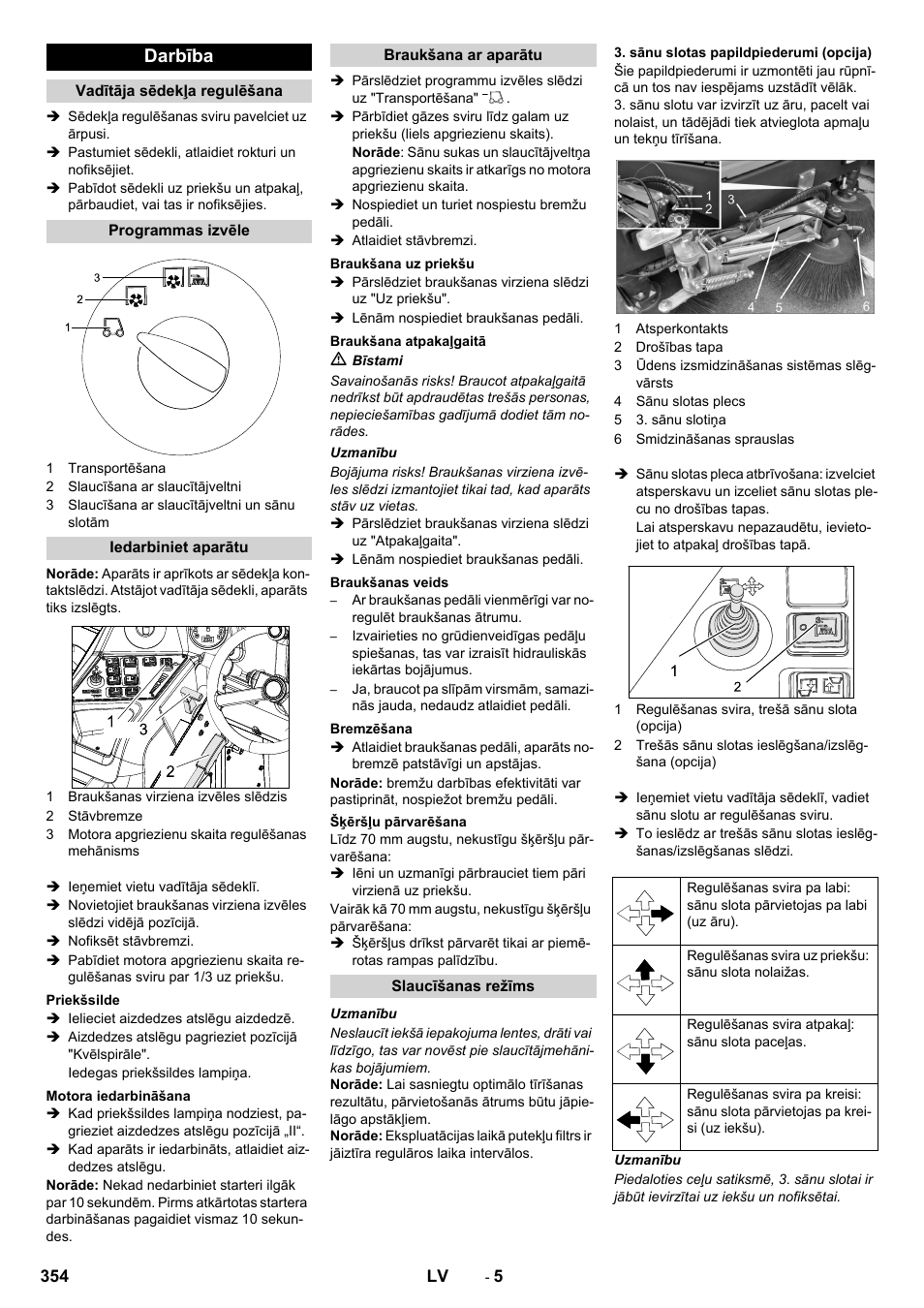 Darbība | Karcher KM 170-600 D User Manual | Page 354 / 428