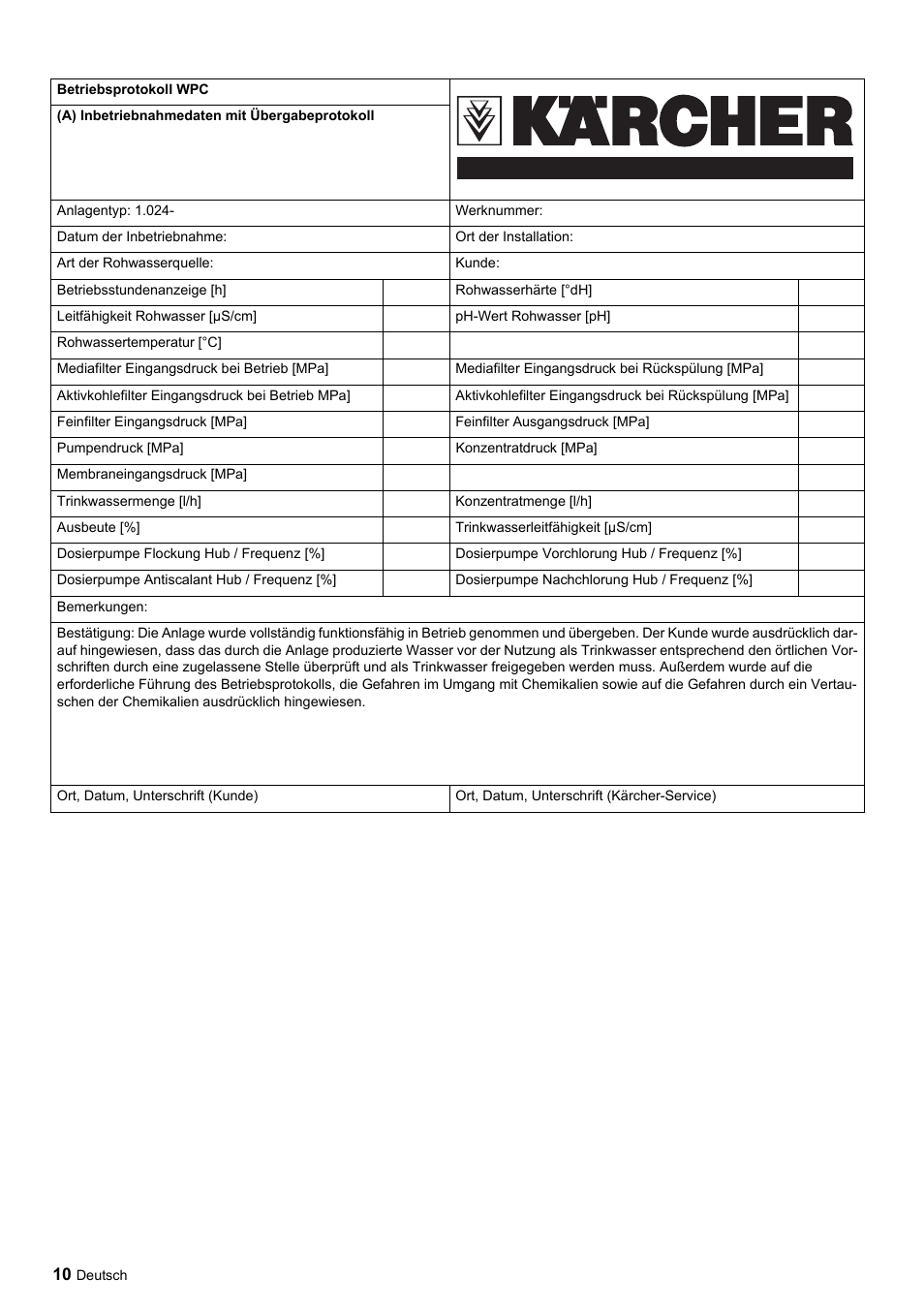 Karcher Úpravna vody WPC 5000 CD User Manual | Page 10 / 98