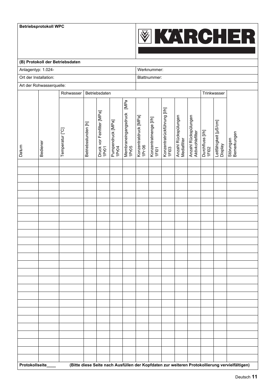 Karcher Úpravna vody WPC 5000 CD User Manual | Page 11 / 98