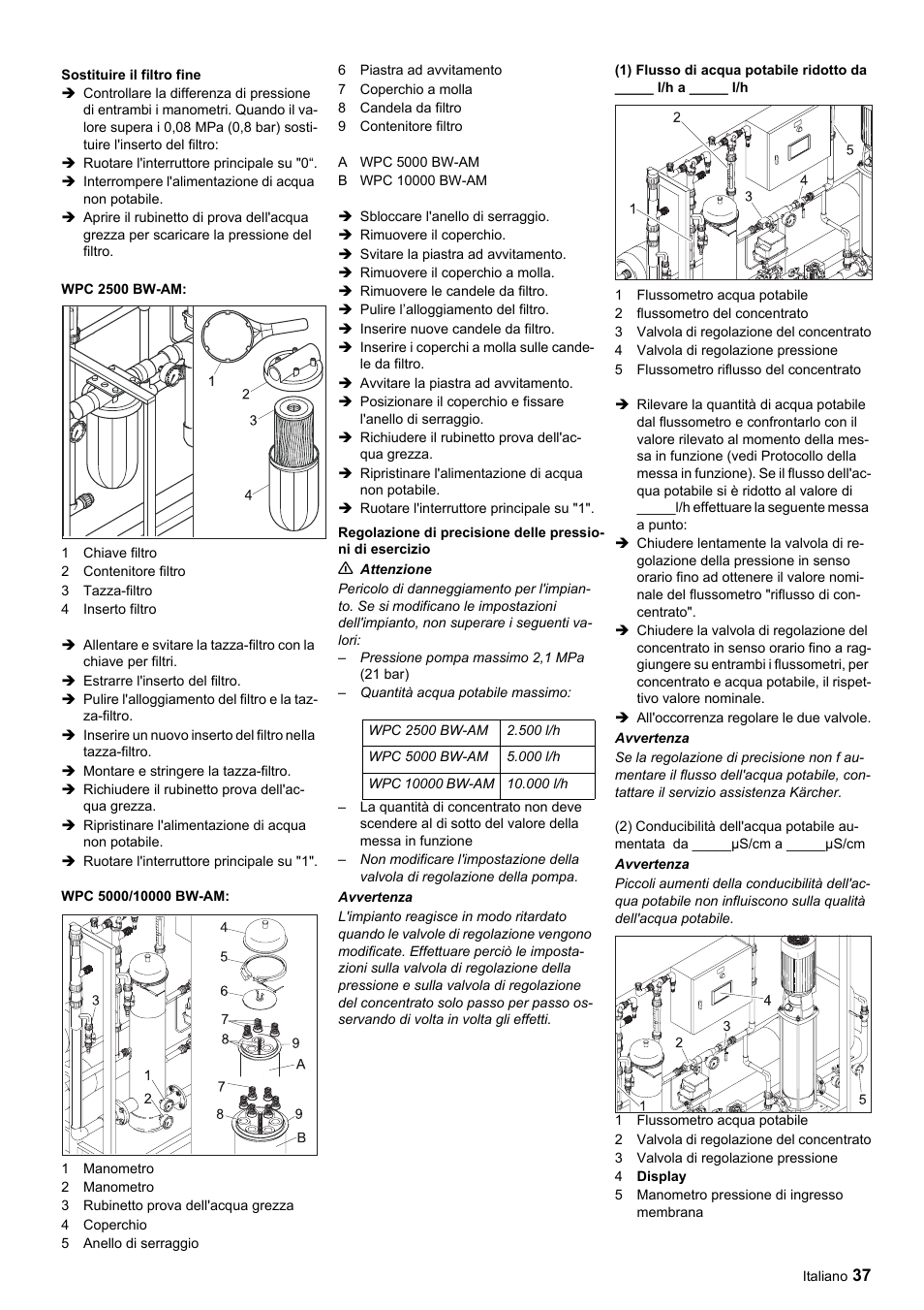 Karcher Úpravna vody WPC 5000 CD User Manual | Page 37 / 98