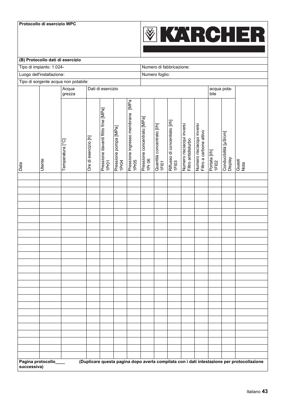 Karcher Úpravna vody WPC 5000 CD User Manual | Page 43 / 98