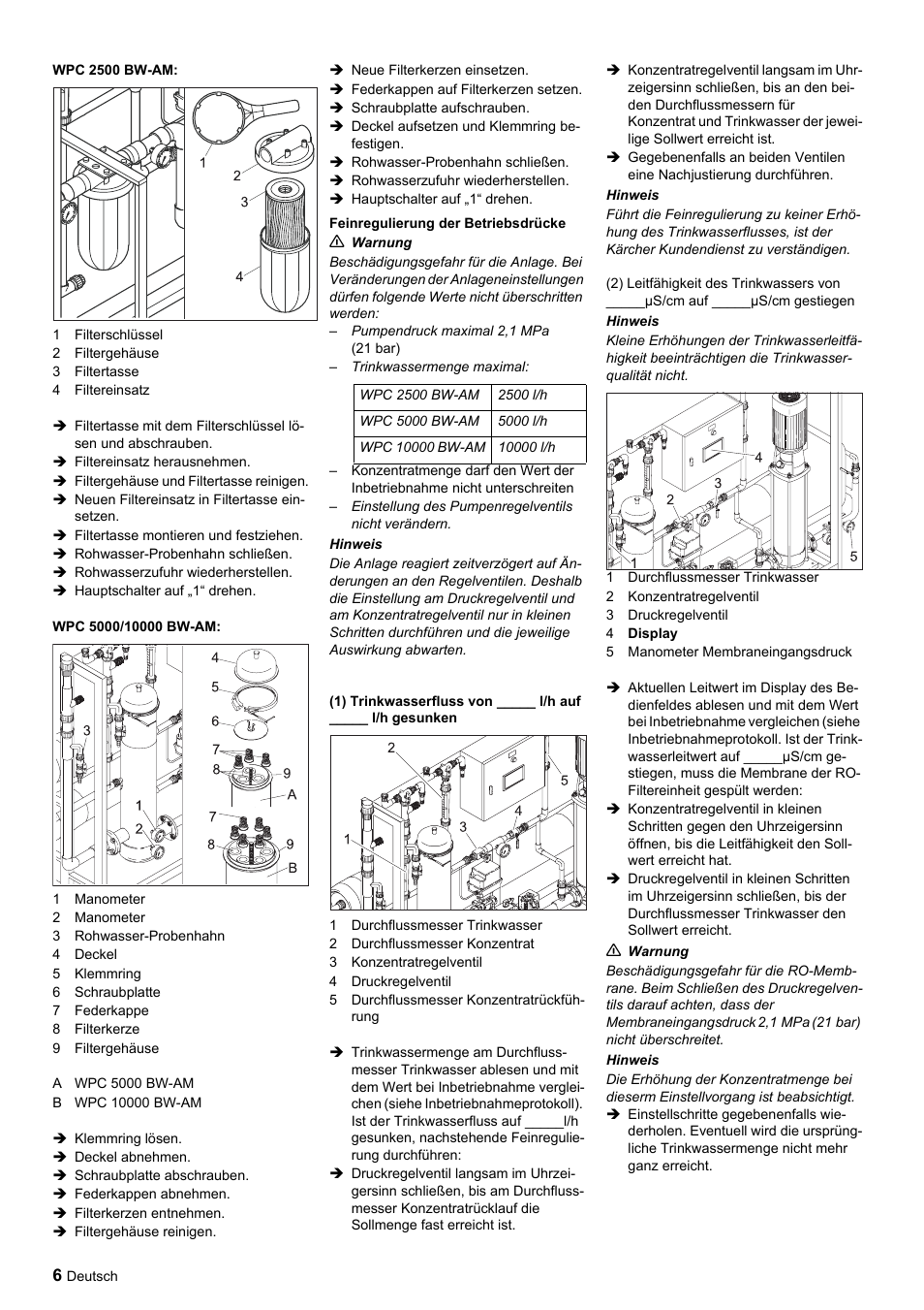 Karcher Úpravna vody WPC 5000 CD User Manual | Page 6 / 98