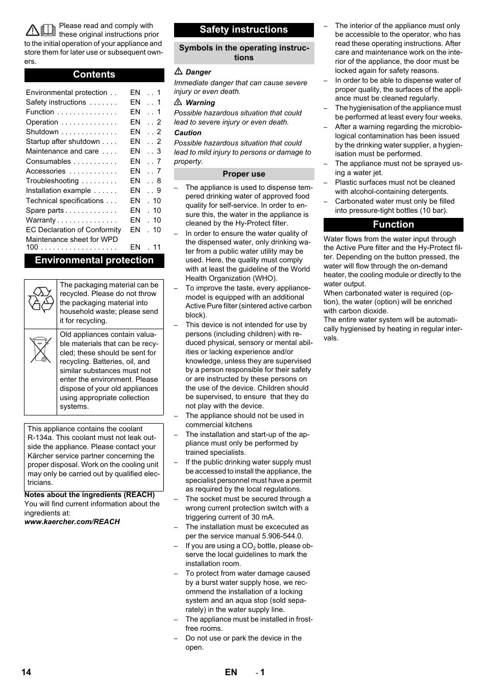 Karcher WPD 100 T AC User Manual | Page 14 / 316