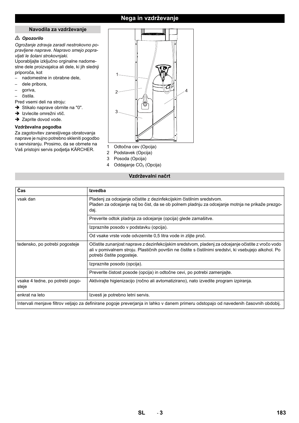 Nega in vzdrževanje | Karcher WPD 100 T AC User Manual | Page 183 / 316