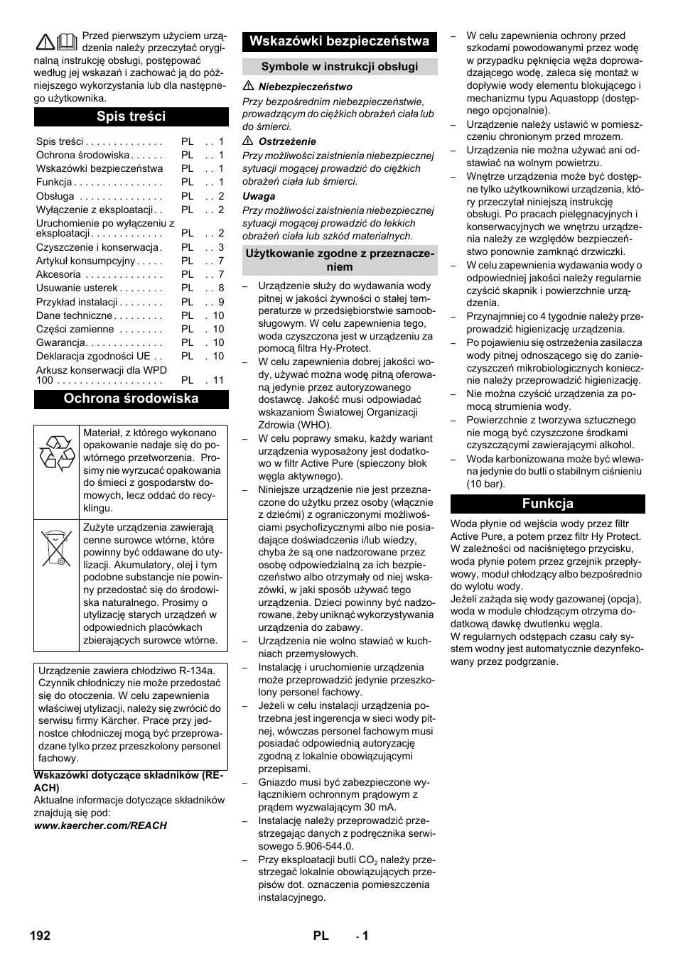 Karcher WPD 100 T AC User Manual | Page 192 / 316