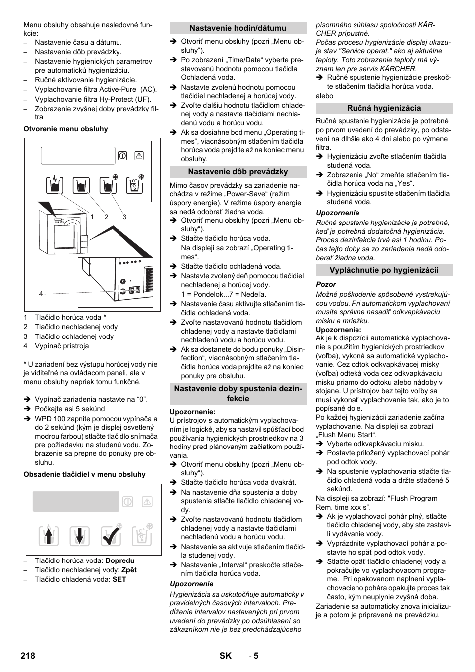 Karcher WPD 100 T AC User Manual | Page 218 / 316