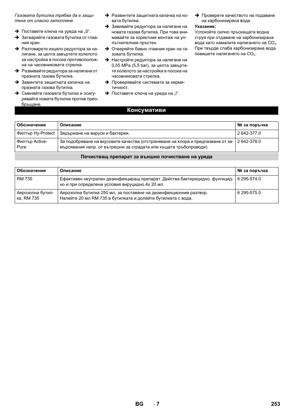 Консумативи | Karcher WPD 100 T AC User Manual | Page 253 / 316