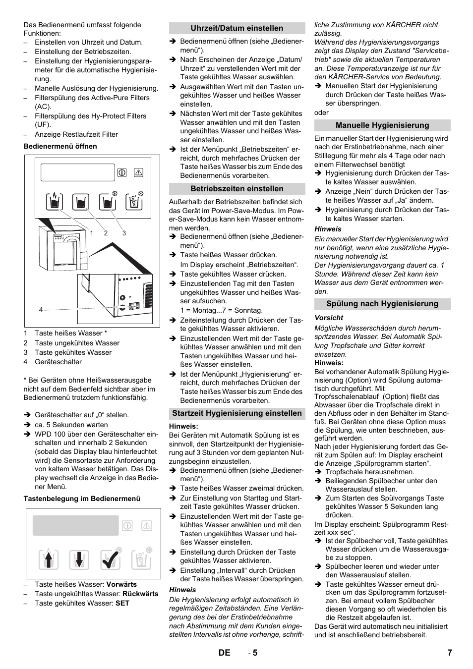 Karcher WPD 100 T AC User Manual | Page 7 / 316