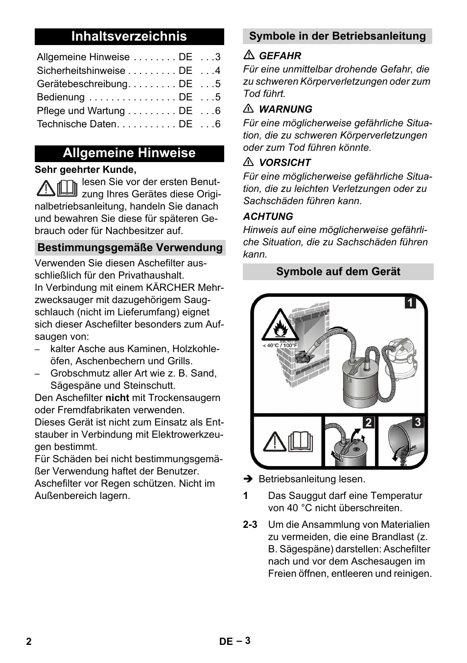 Karcher Filtr na hrubé nečistoty a popel Basic User Manual | Page 2 / 116