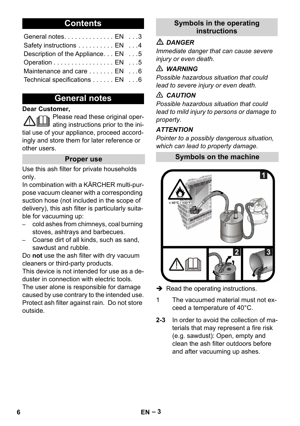 Karcher Filtr na hrubé nečistoty a popel Basic User Manual | Page 6 / 116