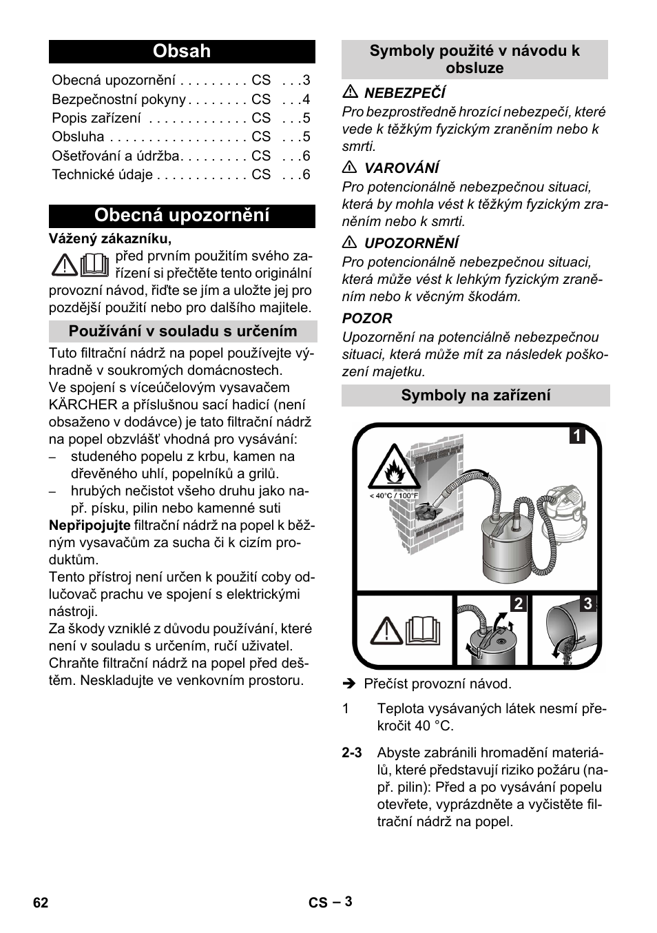 Karcher Filtr na hrubé nečistoty a popel Basic User Manual | Page 62 / 116