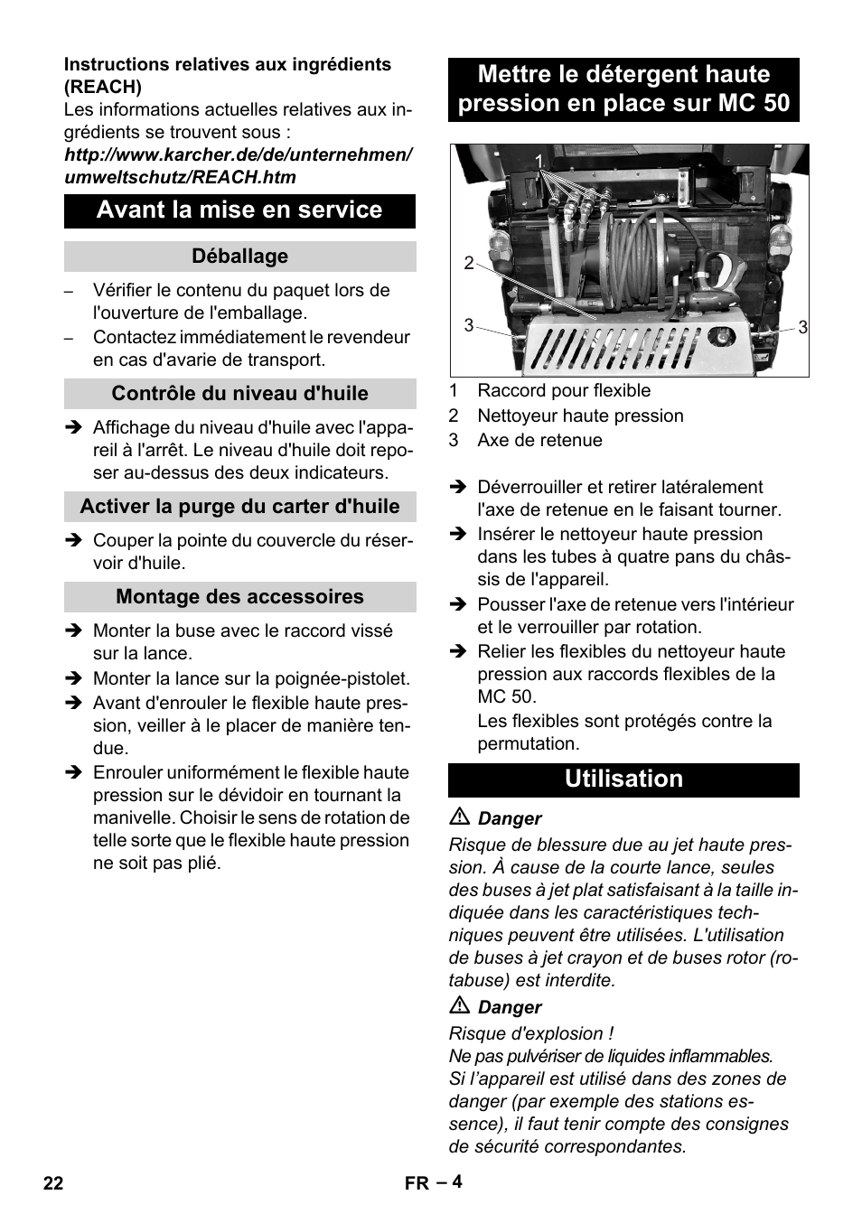 Avant la mise en service | Karcher MIC 34C User Manual | Page 22 / 172