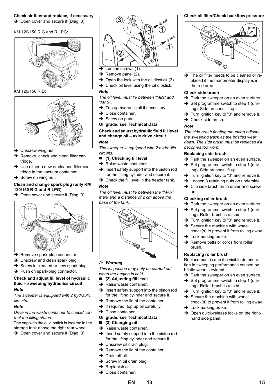 Karcher KM 120-150 R D User Manual | Page 15 / 22