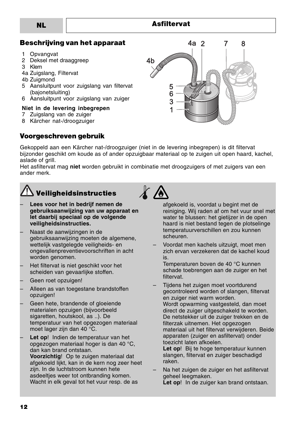 Karcher MV 3 Fireplace Kit User Manual | Page 12 / 60