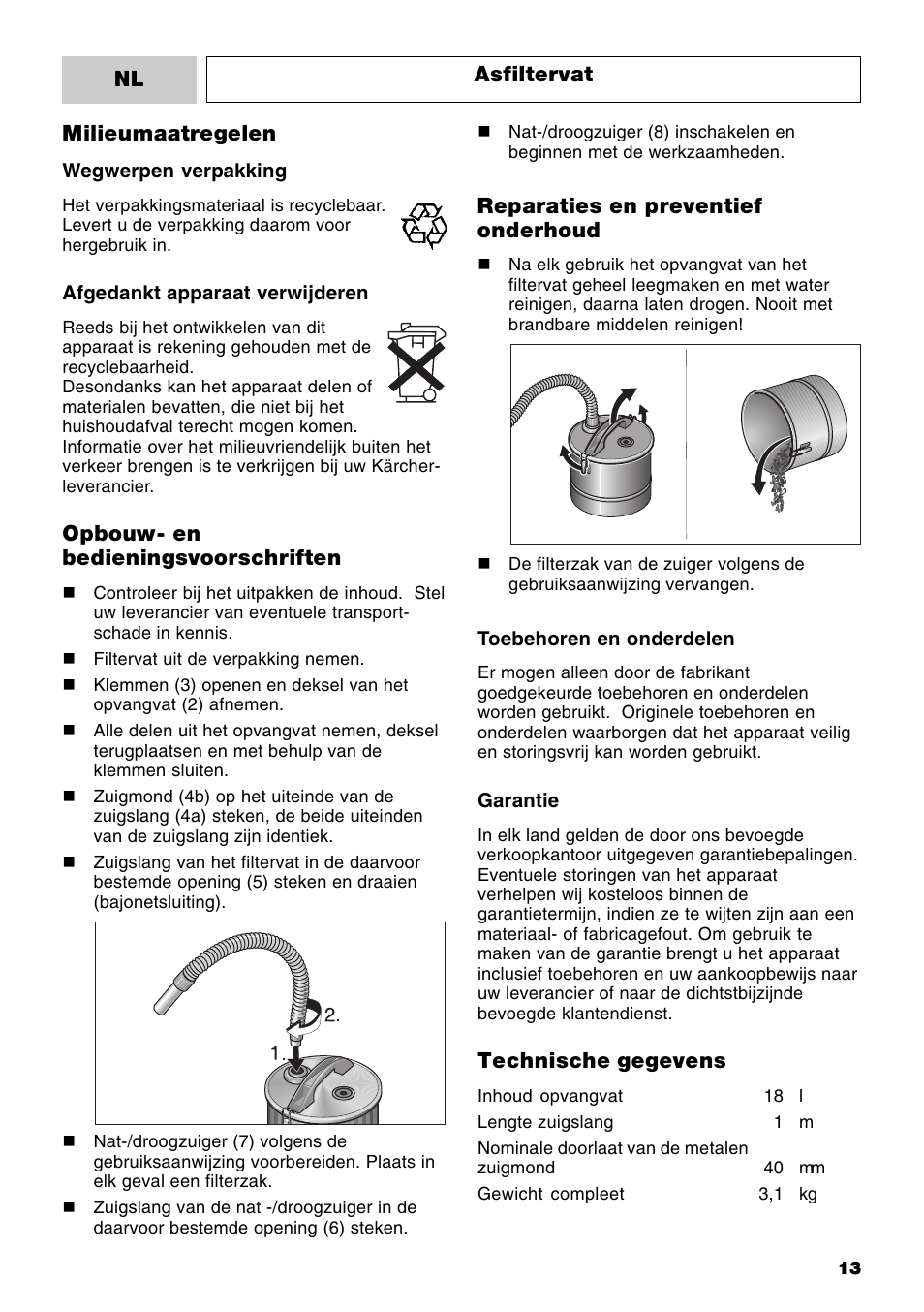 Karcher MV 3 Fireplace Kit User Manual | Page 13 / 60