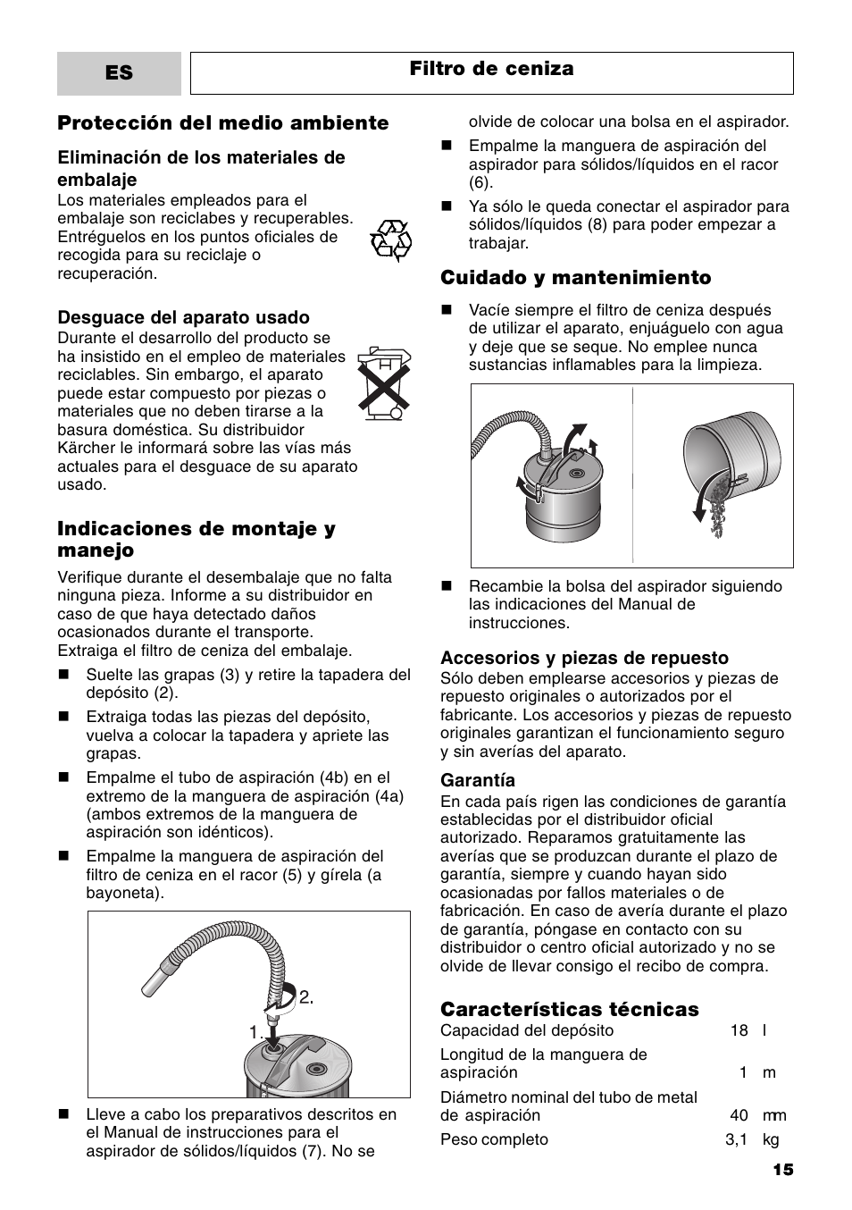 Karcher MV 3 Fireplace Kit User Manual | Page 15 / 60