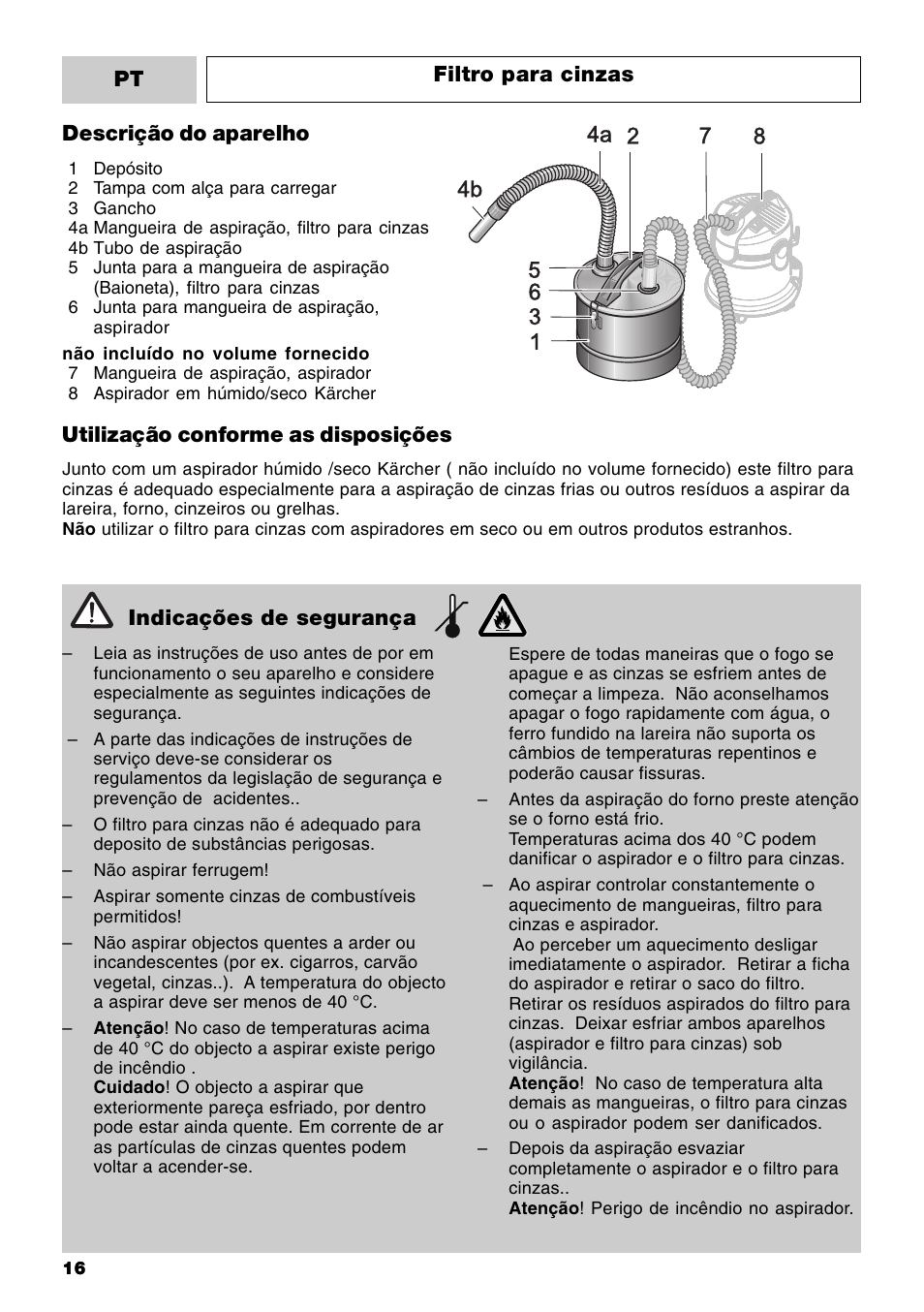 Karcher MV 3 Fireplace Kit User Manual | Page 16 / 60