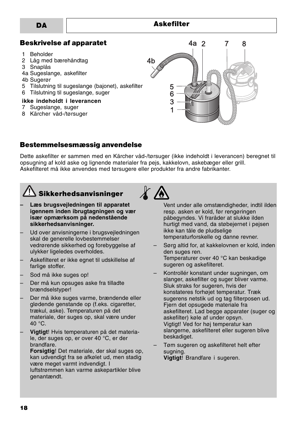 Karcher MV 3 Fireplace Kit User Manual | Page 18 / 60