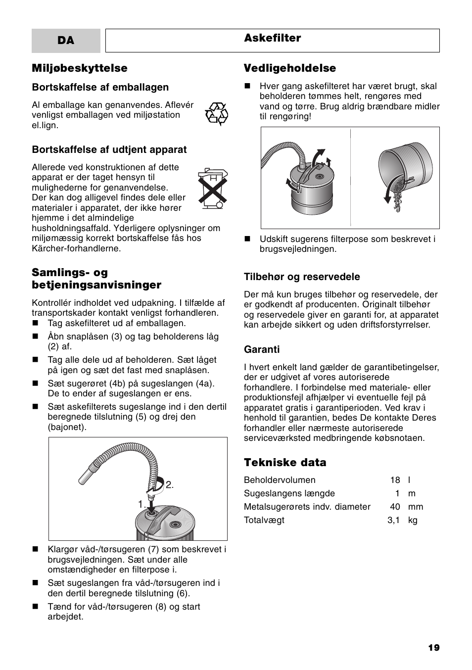 Karcher MV 3 Fireplace Kit User Manual | Page 19 / 60