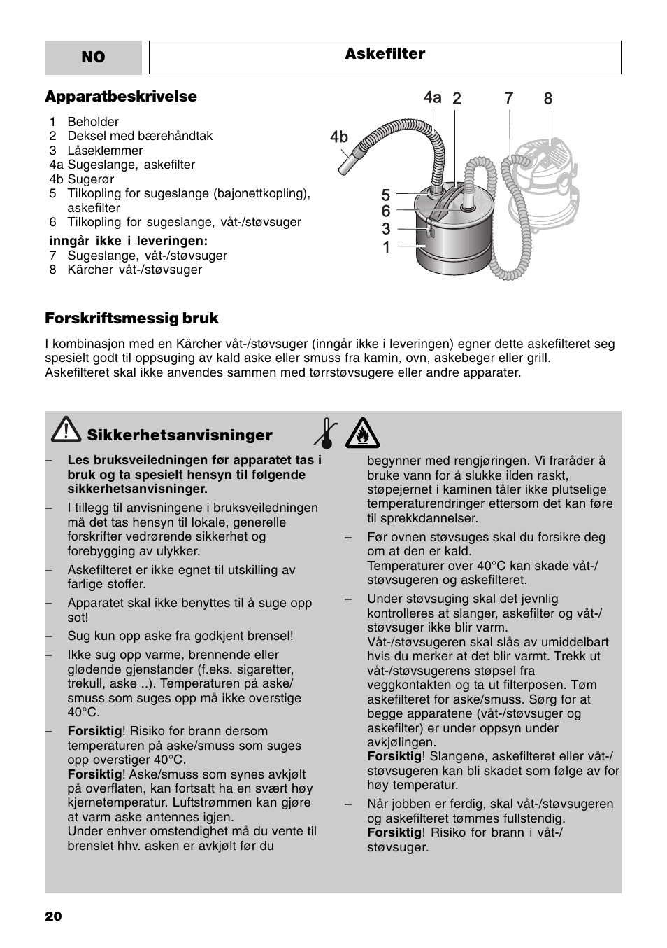 Karcher MV 3 Fireplace Kit User Manual | Page 20 / 60