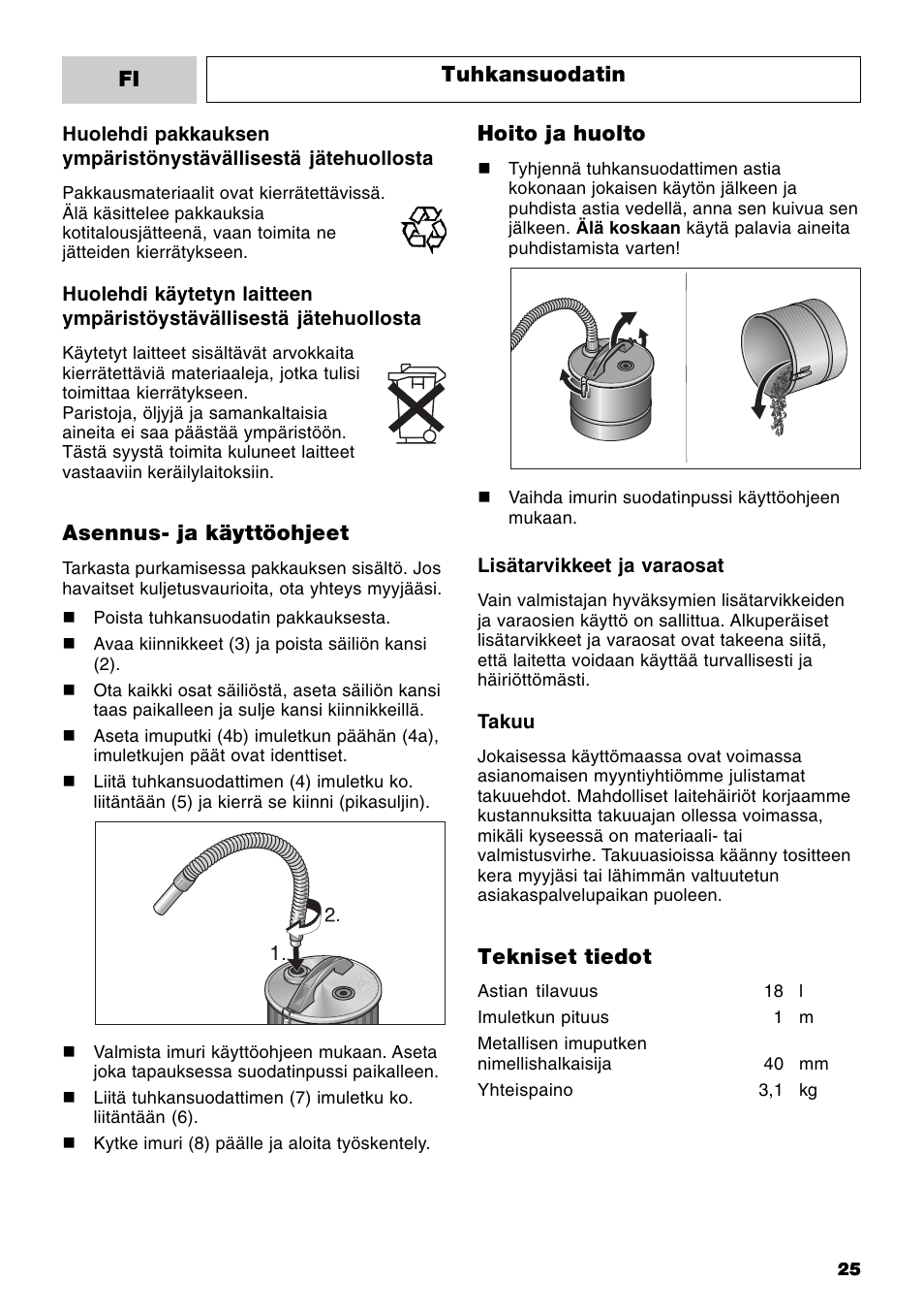 Karcher MV 3 Fireplace Kit User Manual | Page 25 / 60