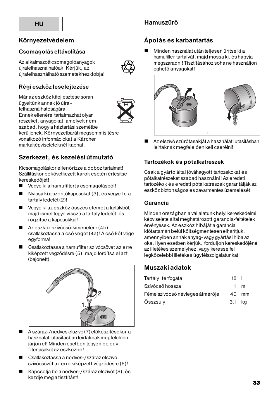 Karcher MV 3 Fireplace Kit User Manual | Page 33 / 60