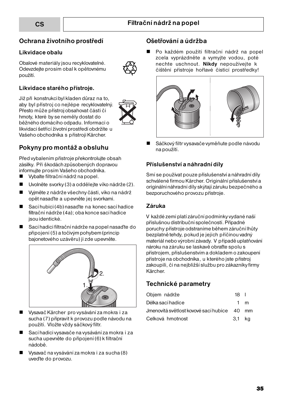 Karcher MV 3 Fireplace Kit User Manual | Page 35 / 60