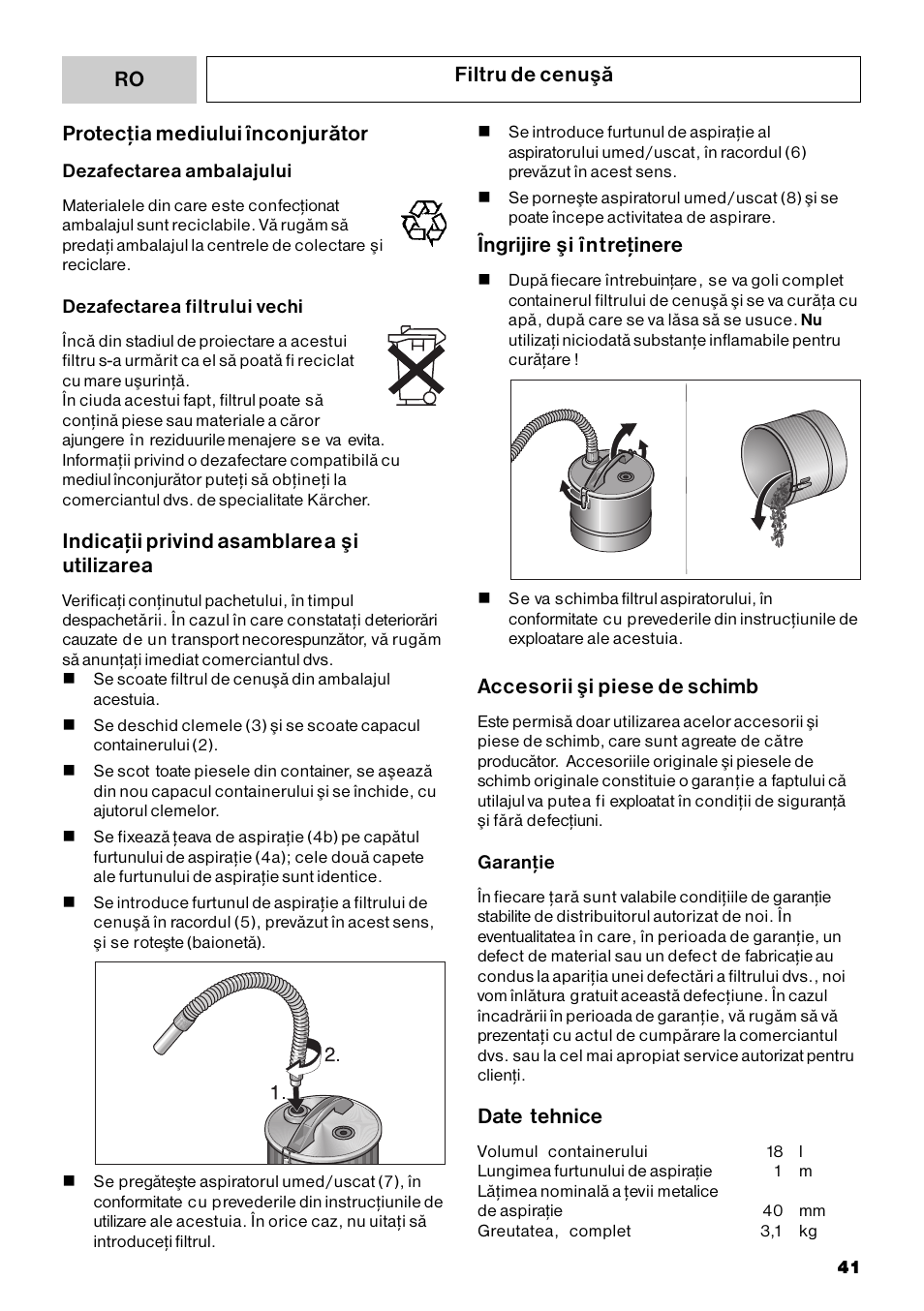Karcher MV 3 Fireplace Kit User Manual | Page 41 / 60