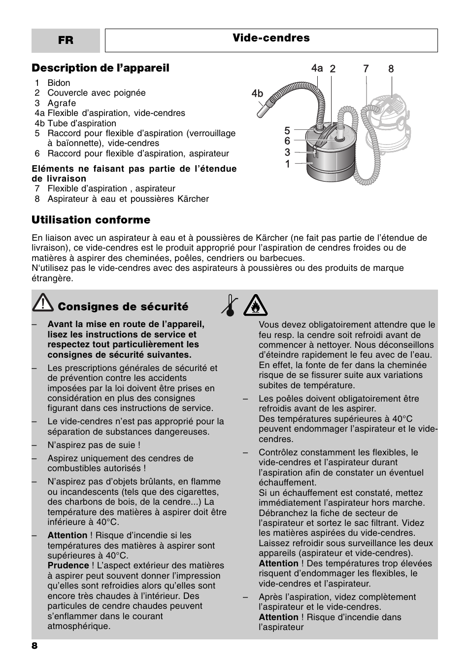 Karcher MV 3 Fireplace Kit User Manual | Page 8 / 60