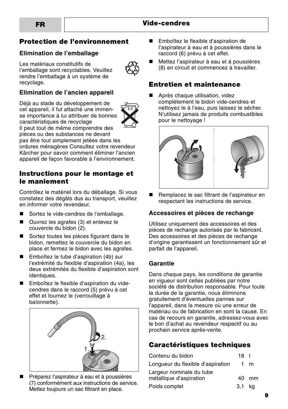 Karcher MV 3 Fireplace Kit User Manual | Page 9 / 60