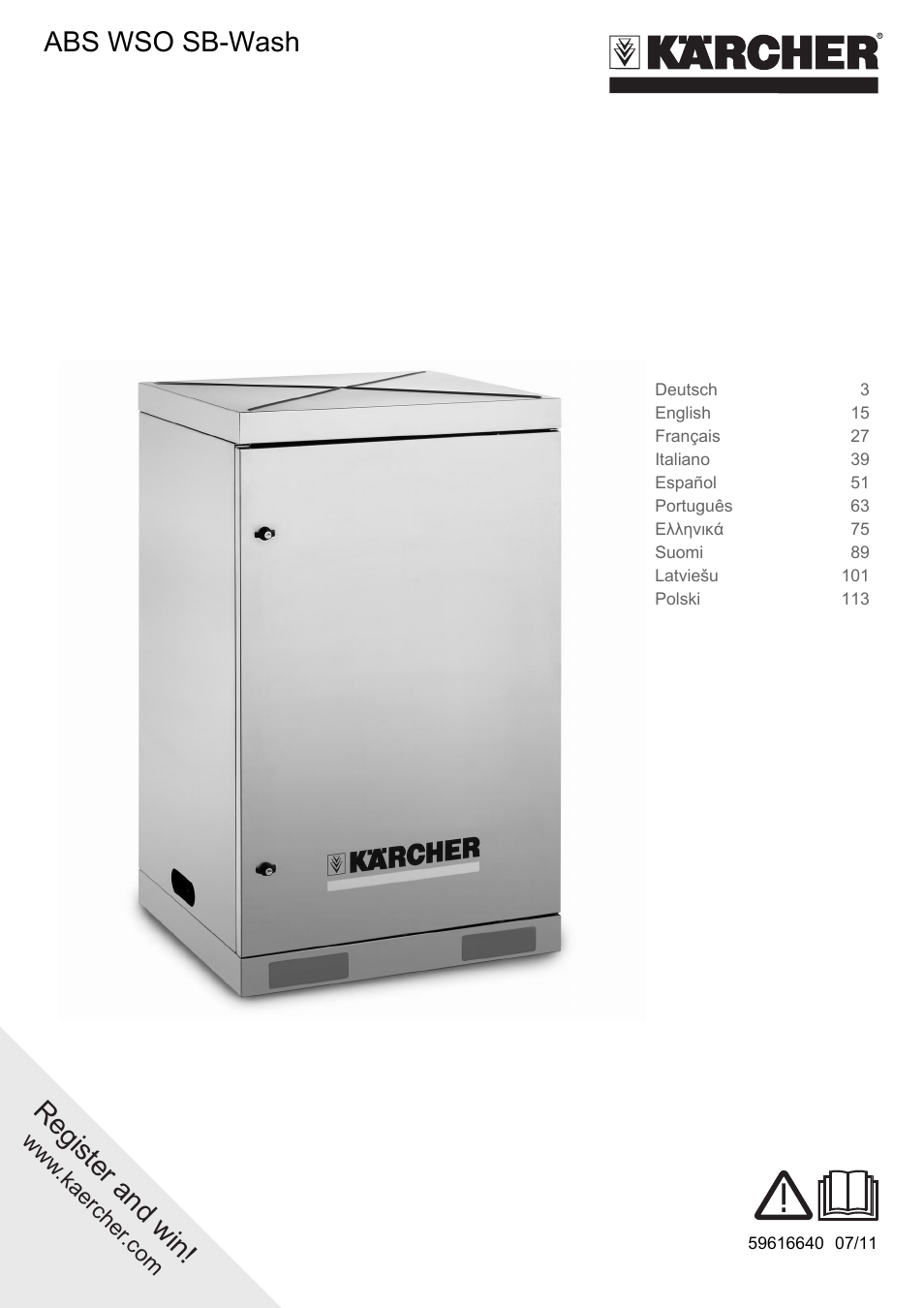 Karcher SB Wash Oel 50-10 F VA User Manual | 128 pages