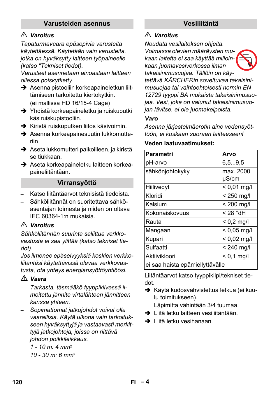 Karcher HD 16-15-4 Cage Plus User Manual | Page 120 / 316