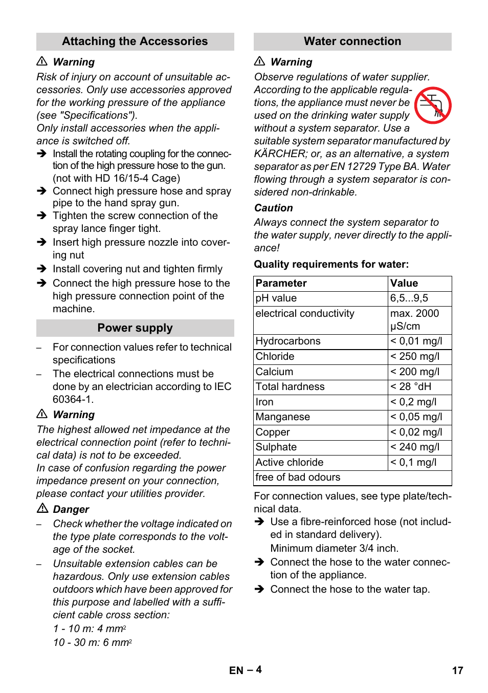 Karcher HD 16-15-4 Cage Plus User Manual | Page 17 / 316